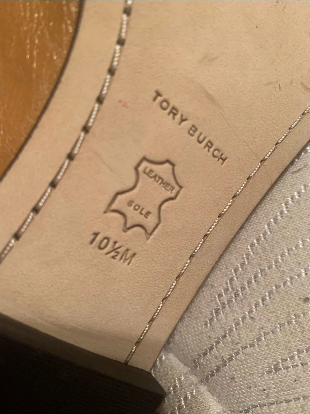 Tory Burch Chestnut Brown Leather Slip-On Loafers with Logo Hardware